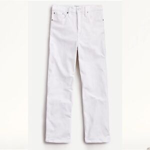 J. CREW Wide Leg Crop Jeans Minimalist Neutral White Size 28